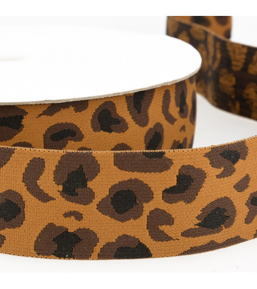 15m Reel Panther Elastic 40mm Dark Brown