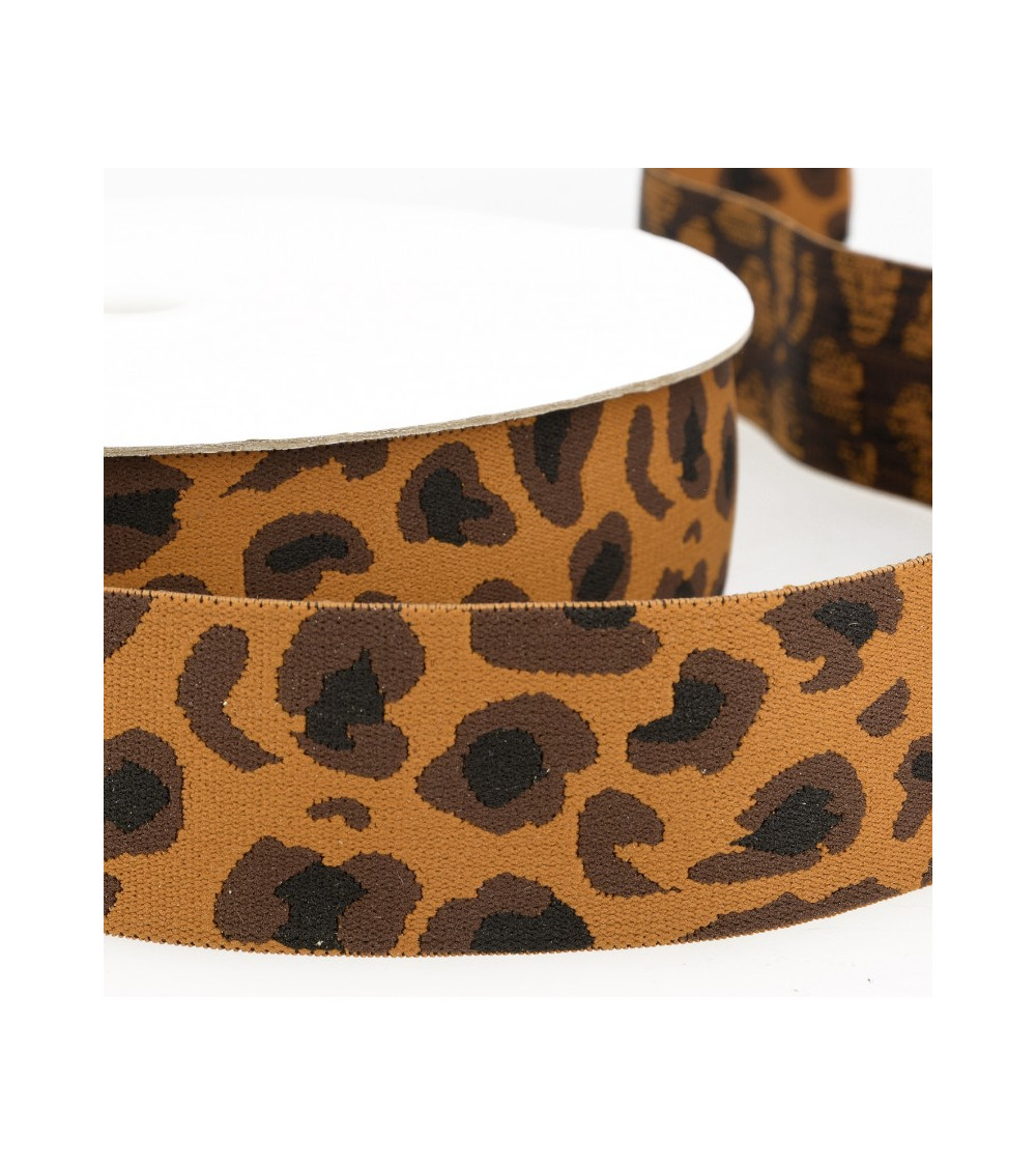 15m Reel Panther Elastic 40mm Dark Brown