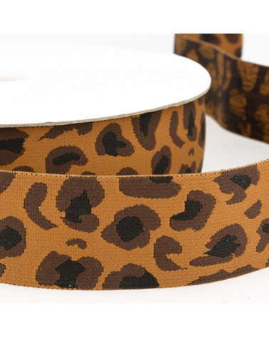 15m Reel Panther Elastic 40mm Dark Brown