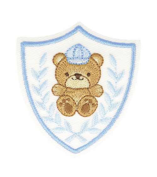 Set of 3 iron-on bear badge patches 5cm x 5cm