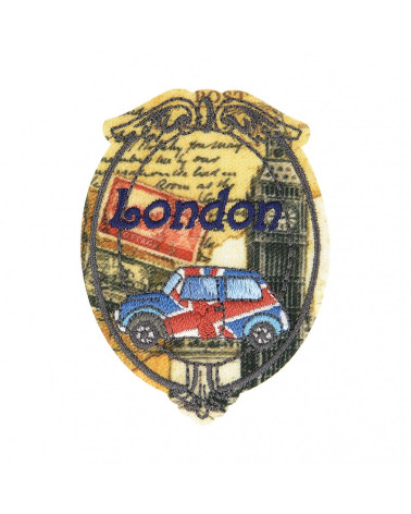 Set of 3 vintage London iron-on patches 6cm x 4.5cm