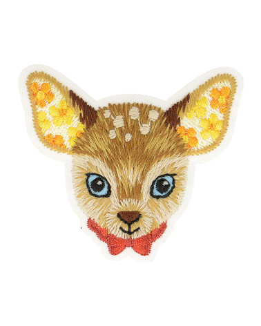 Set of 3 iron-on deer badges 5cm x 4.5cm