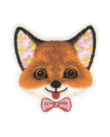 Set of 3 fox iron-on patches 5cm x 4.5cm