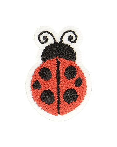 Lot de 3 écussons thermocollants coccinelle rouge/noir 2,5cm x 2cm