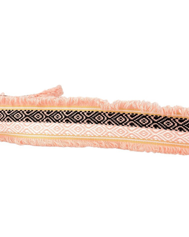 Bobine 15m Galon jacquard bicolore 60 mm Rose Clair