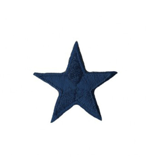 Blue star iron-on patch 3cm