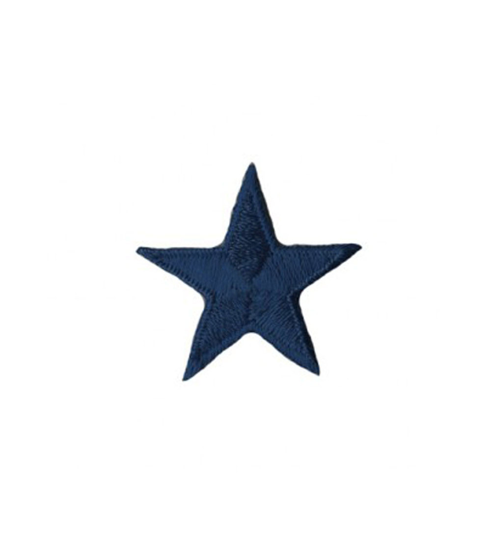 Blue star iron-on badge 3cm