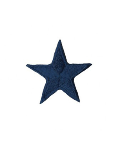 Blauer Stern-Aufnäher zum Aufbügeln, 3 cm