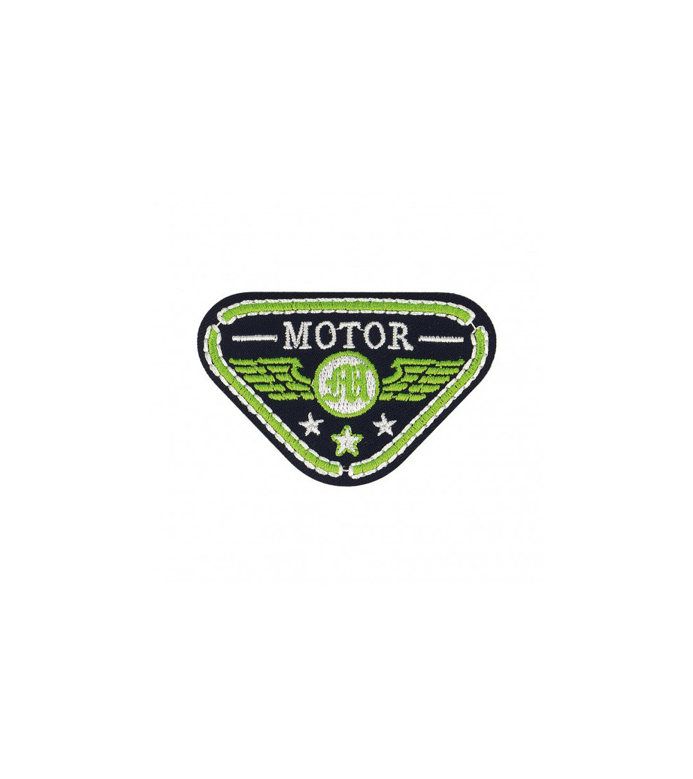 Iron-on badge motor sport crest 4x5cm
