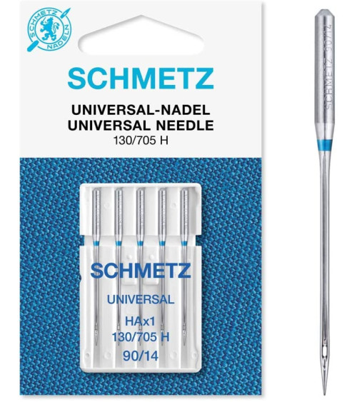 5 Schmetz universal needles 130/705 H size 90/14