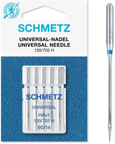 5 Aiguilles universelles Schmetz 130/705 H grosseur 90/14