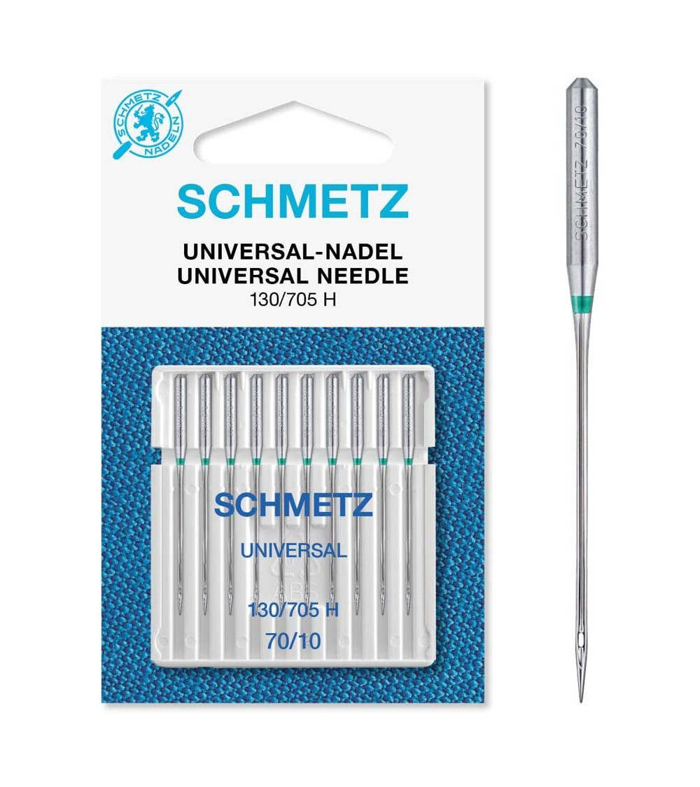 10 Schmetz 130/705 H universal needles size 70/10