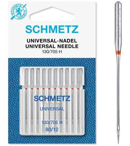 10 Schmetz universal needles 130/705 H size 80/12