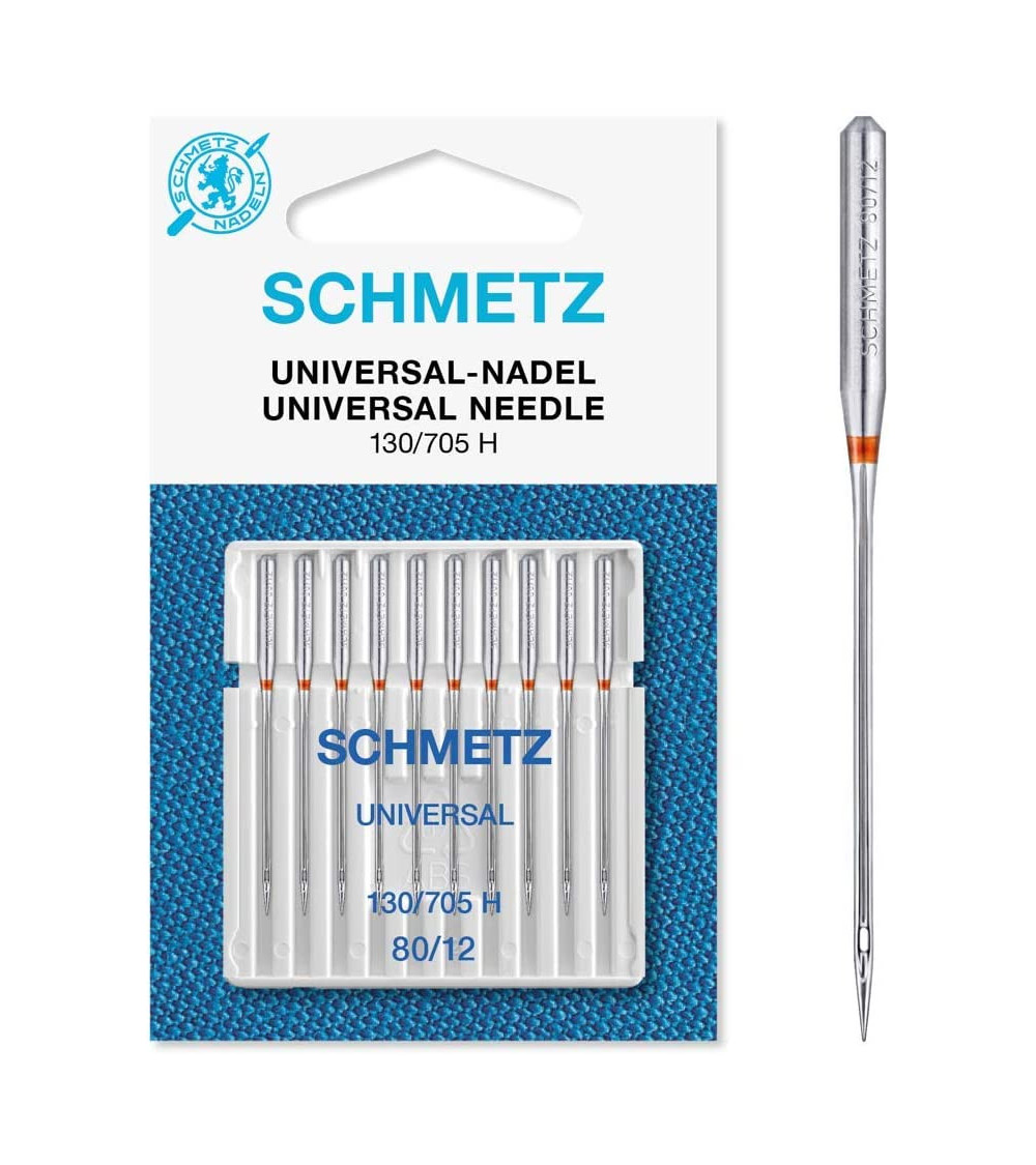 10 Schmetz 130/705 H universal needles size 80/12
