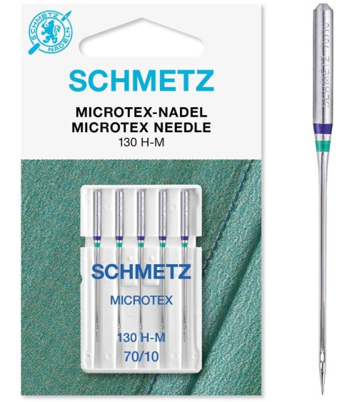 5 Aiguilles Microtex Schmetz 130/705 H-M grosseur 70