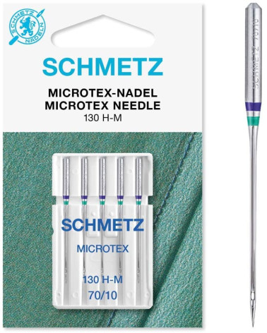5 Microtex Schmetz Nadeln 130/705 HM Größe 70