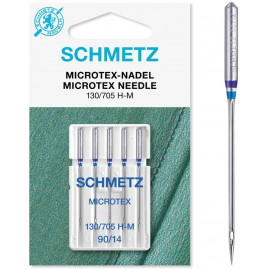 5 Aiguilles Microtex Schmetz 130/705 H-M grosseur 90