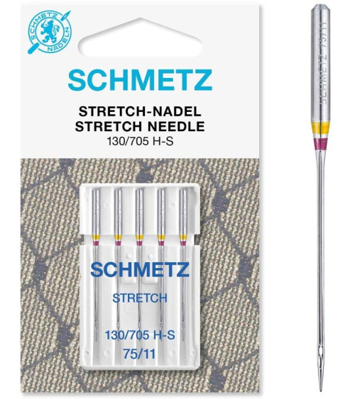 5 Schmetz Stretch Needles 130/705 H-S size 75