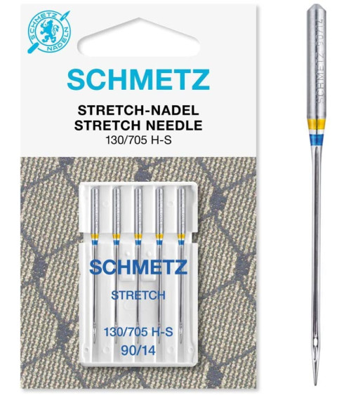 5 Schmetz Stretch Needles 130/705 H-S size 90