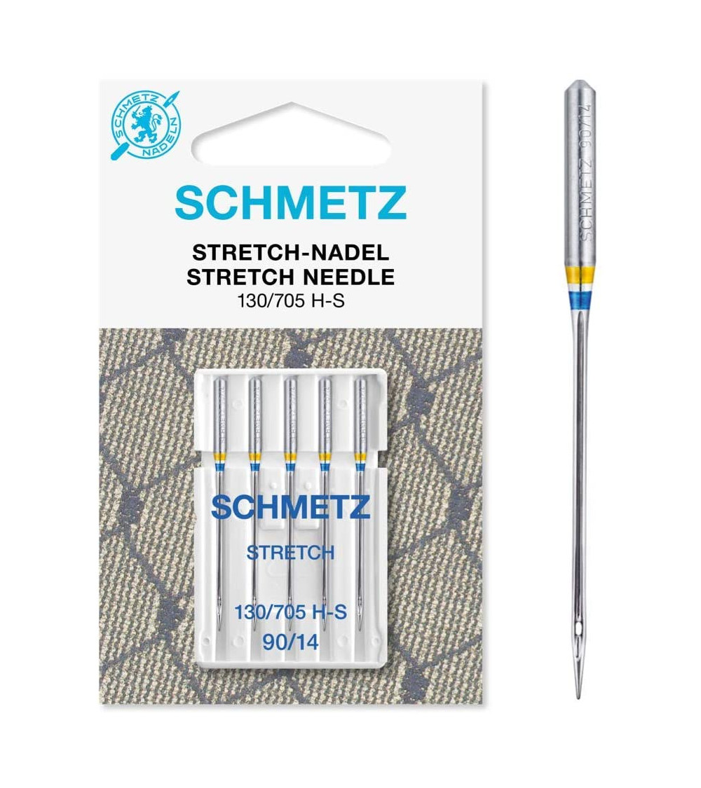 5 Schmetz Stretch 130/705 HS needles size 90