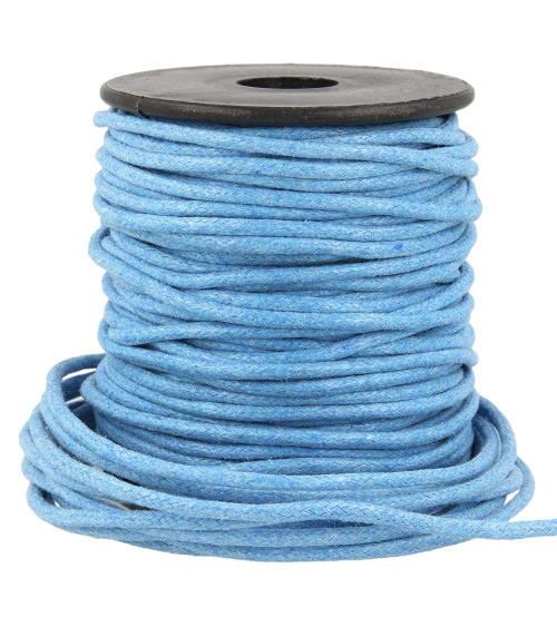 35m reel leather look cord 2mm blue