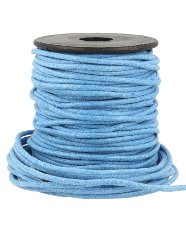 35m reel leather look cord 2mm blue