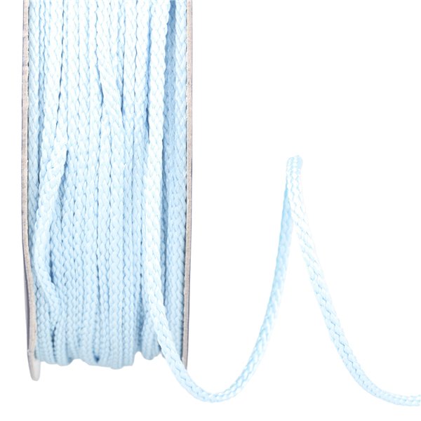 Bobine 30m cordelière polyester 4mm bleu clair