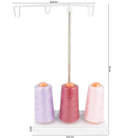 Multi spool holder triple cone holder with bobbin holder