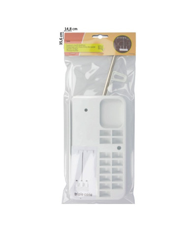 Support multi bobines porte-cônes triple avec range-canettes