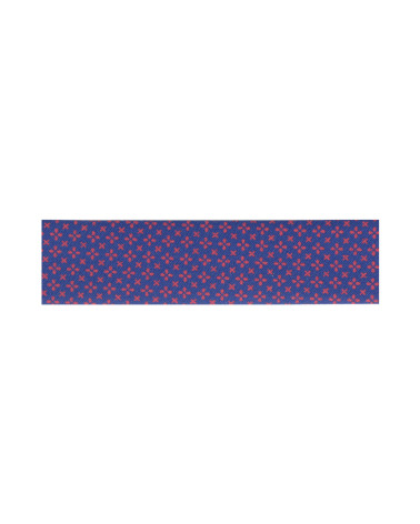 25m spool of fancy folded bias binding, Blue/White, 20mm
