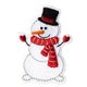 Ecusson bonhomme de neige avec écharpe