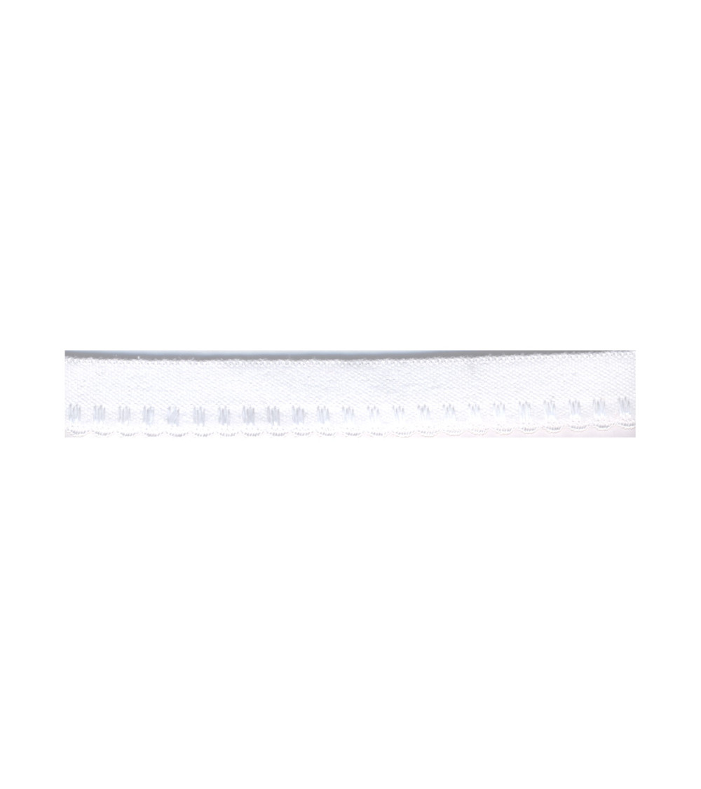 Bobine 25m élastique lingerie 10mm Blanc 10mm