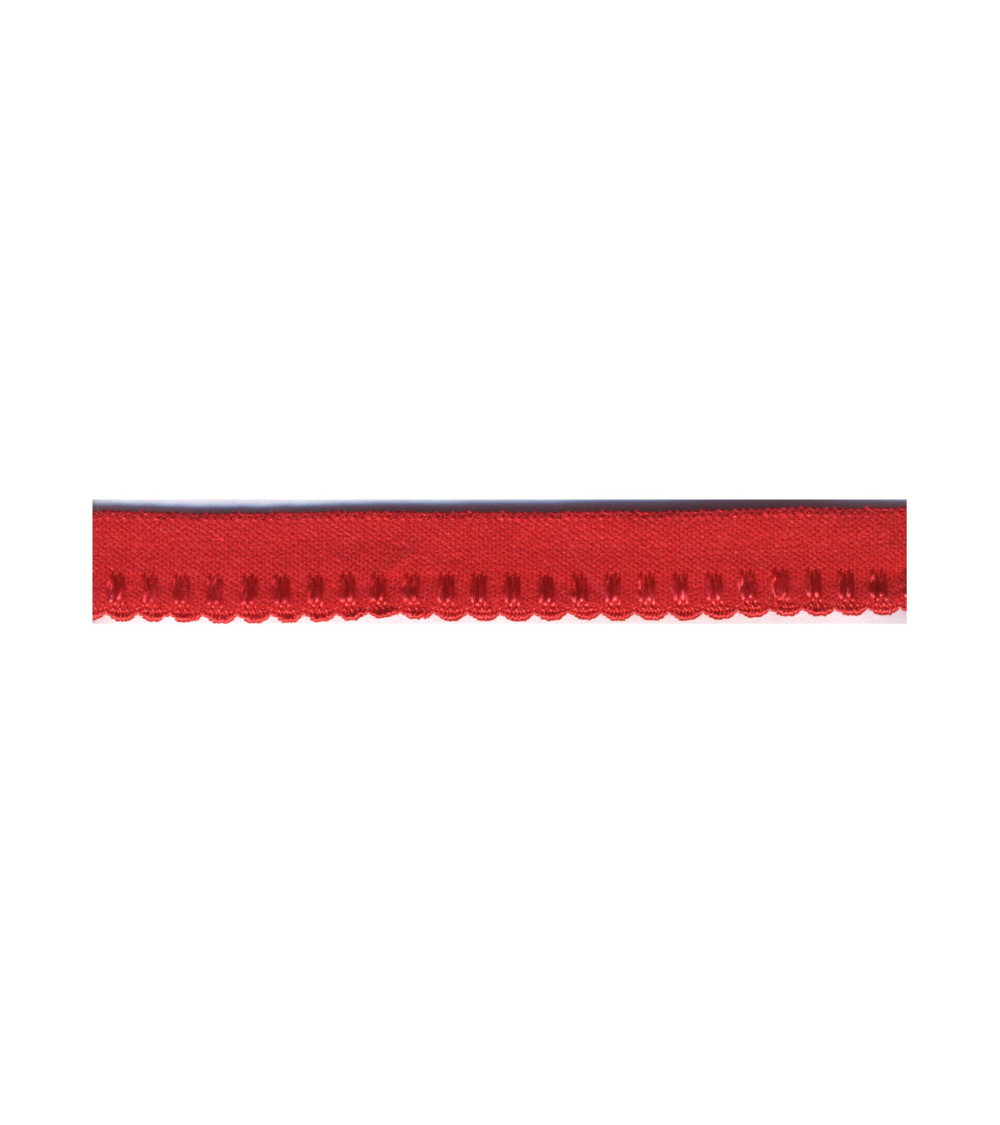 Bobine 25m élastique lingerie 10mm Rouge 10mm