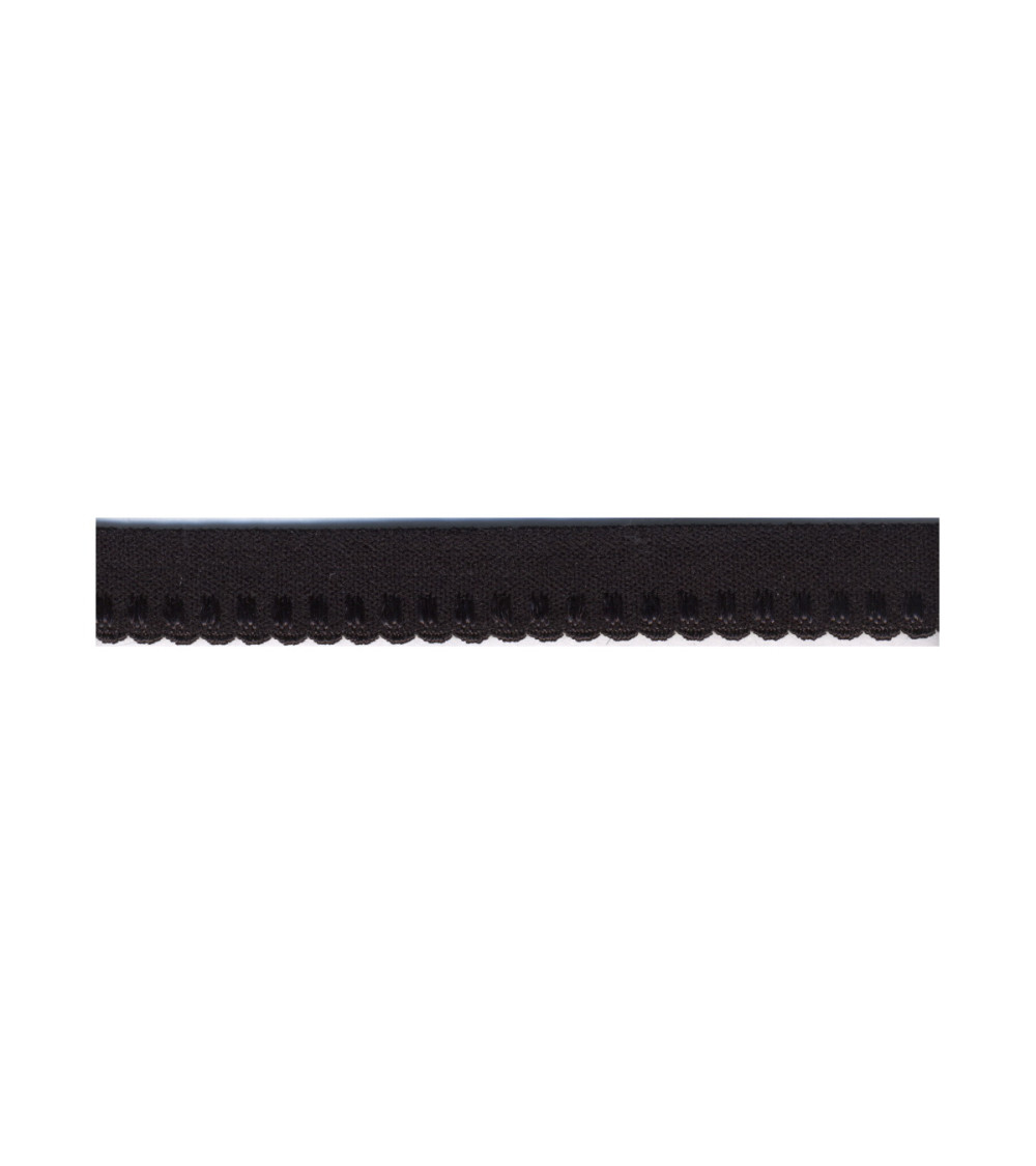 Bobina 25m lenceria elastica 10mm Negro 10mm
