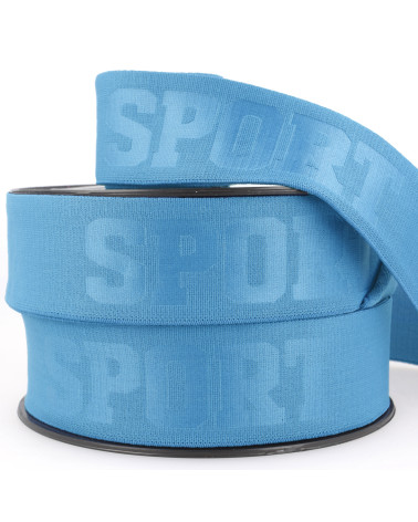 Bobine 20m élastique 3d sport 40mm Bleu clair 40mm