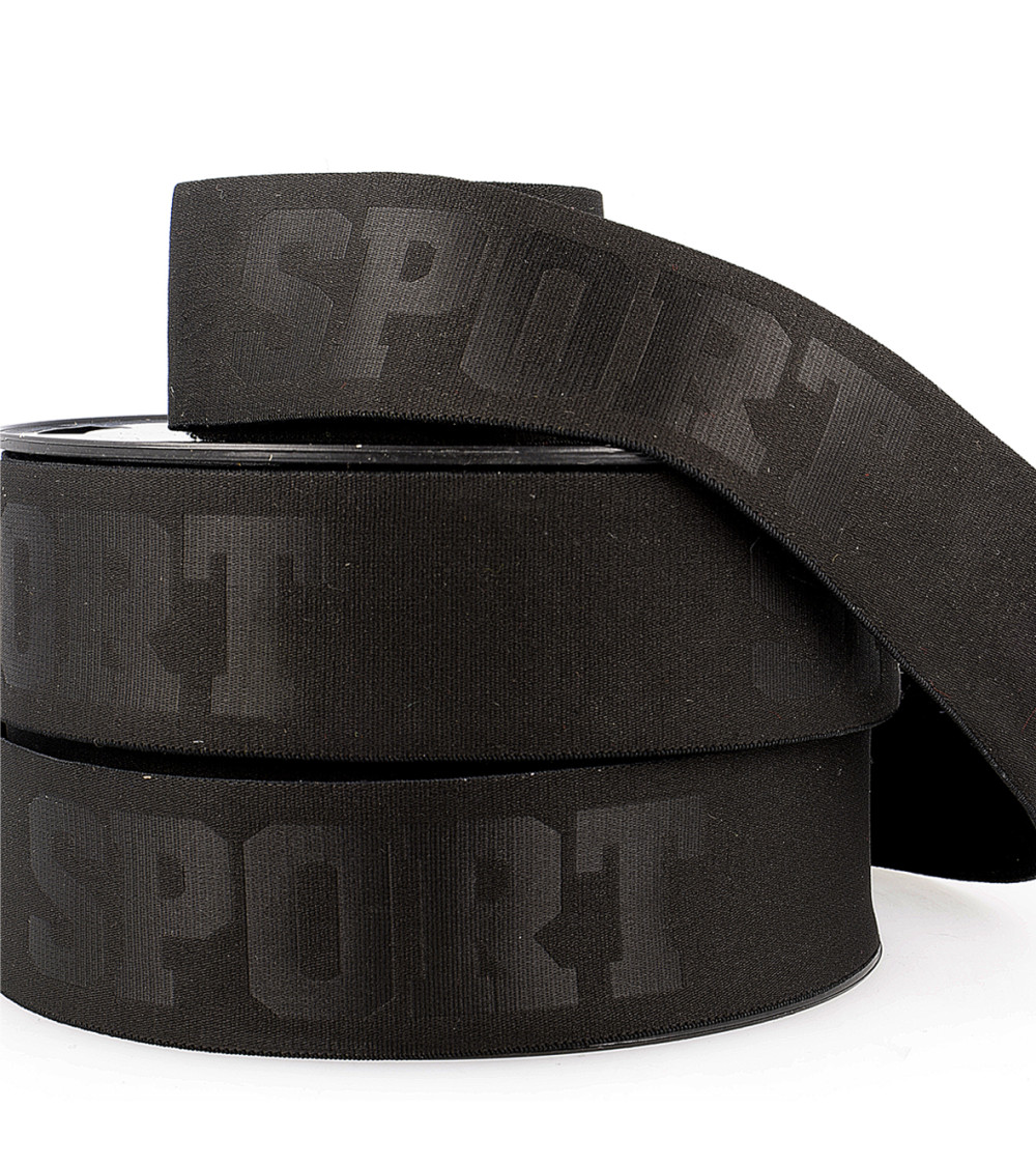 Reel 20m elastic 3d sport 40mm Black 40mm
