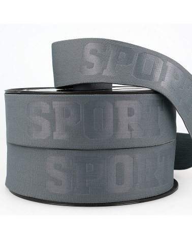 Carrete 20m elástico 3d sport 40mm Gris oscuro 40mm