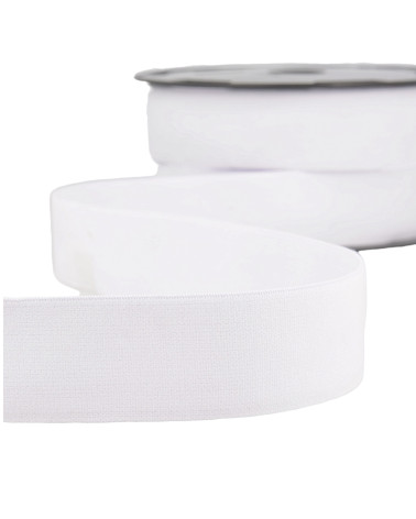 20m reel of elastic boxer white 32mm