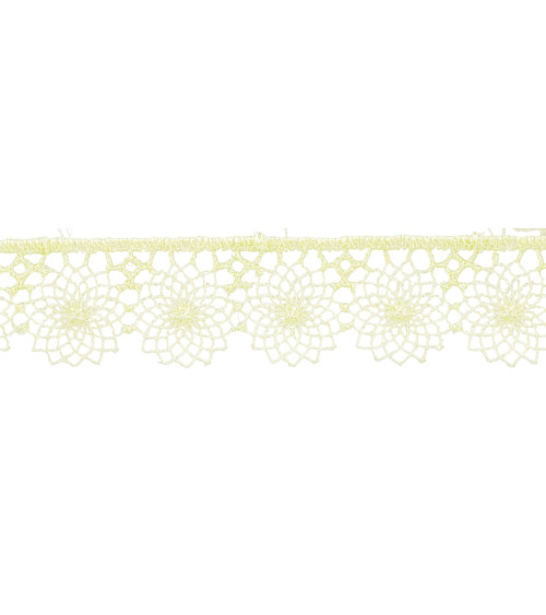 Spool 14.4m embroidered tulle 16mm Nile Green