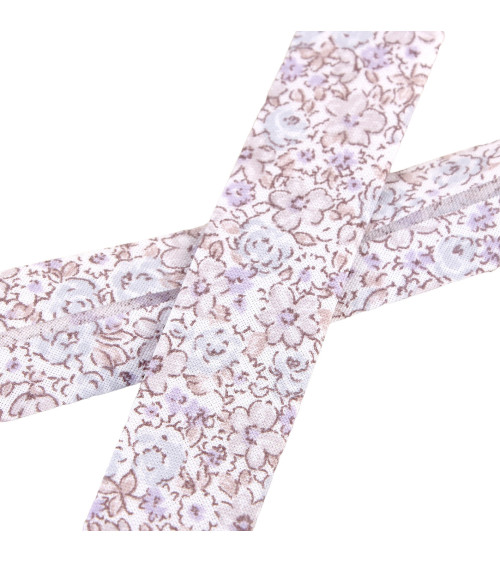 25m reel bias flowers Light Gray 20mm