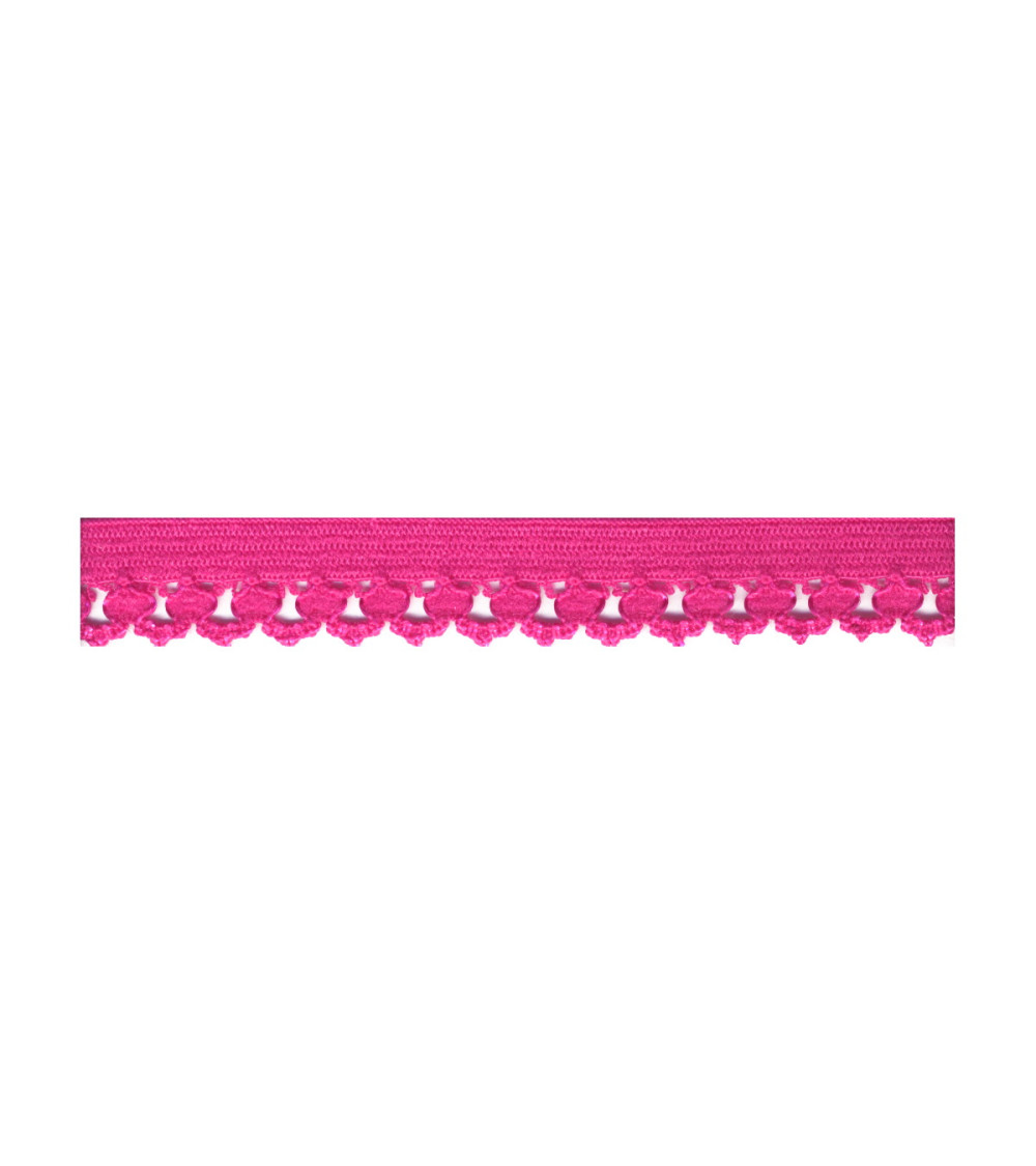 Bobine 25m élastique lingerie 12mm fuchsia 12mm