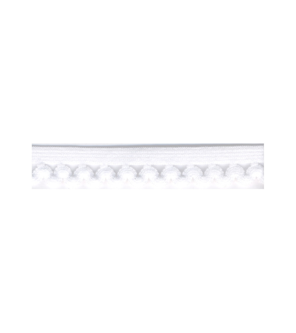 Bobine 25m élastique lingerie 12mm Blanc 12mm