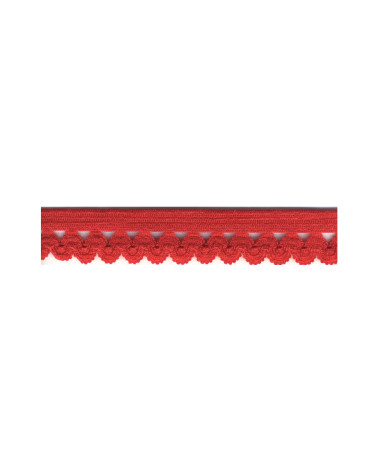 Spule 25 m, elastisches Dessous, 12 mm, Rot, 12 mm