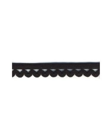 Bobina 25m elastico lingerie 12mm Nero 12mm