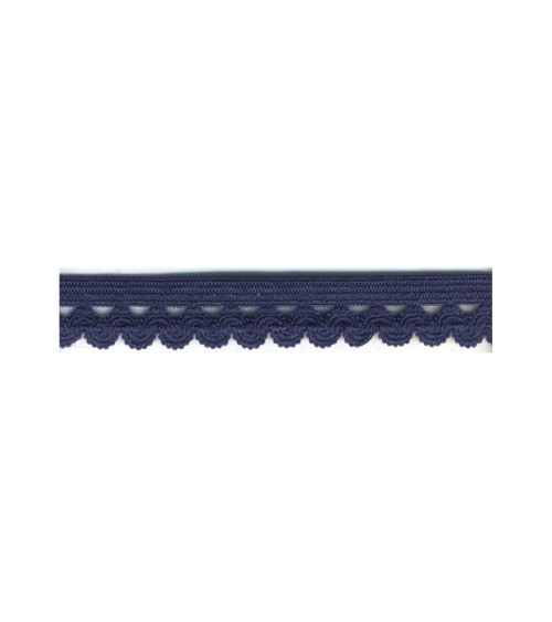 Bobine 25m élastique lingerie 12mm Bleu marine 12mm