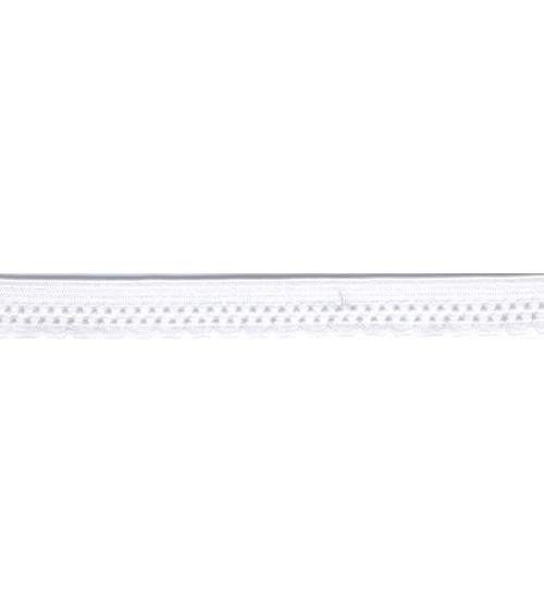 Bobine 25m élastique lingerie 13mm Blanc 13mm