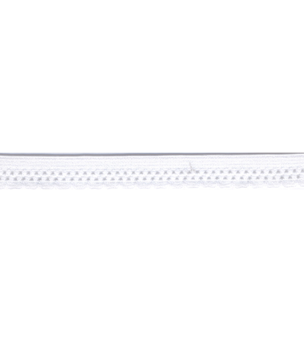 Spule 25 m, elastisches Dessous, 13 mm, Weiß, 13 mm