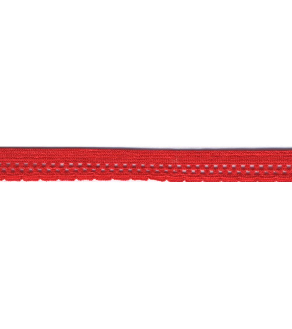 Spule 25 m, elastisches Dessous, 13 mm, Rot, 13 mm