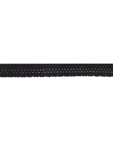 Spule 25 m, elastisches Dessous, 13 mm, Schwarz, 13 mm