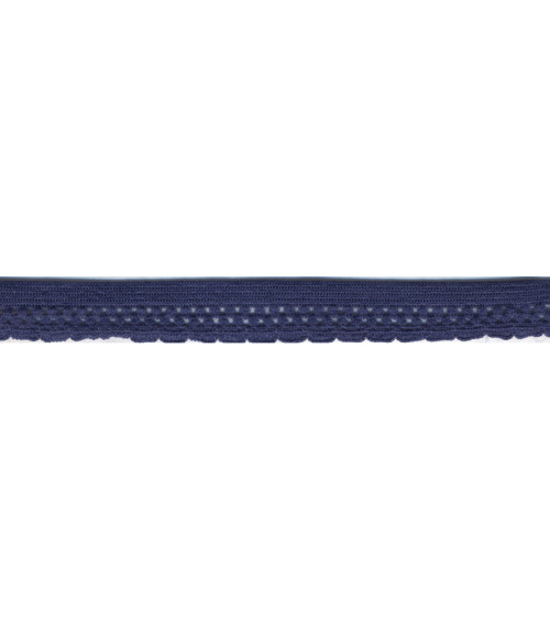 Bobine 25m élastique lingerie 13mm Bleu marine 13mm